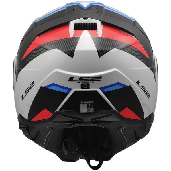 Casco Modular LS2 FF910 Advant II Triple Blanco Azul Rojo Bluetooth Sena - Imagen 7