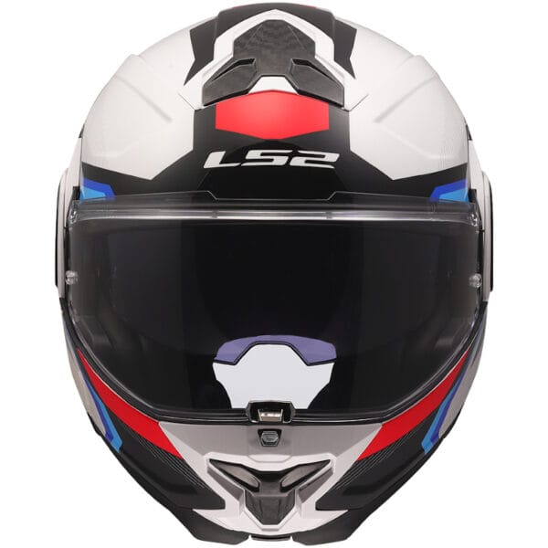 Casco Modular LS2 FF910 Advant II Triple Blanco Azul Rojo Bluetooth Sena - Imagen 6