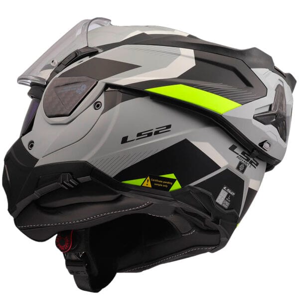 Casco Modular LS2 FF910 Advant II Triple Gris Amarillo Mate Bluetooth Sena - Imagen 8