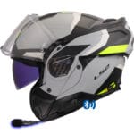 Casco Modular LS2 FF910 Advant II Triple Gris Amarillo Mate Bluetooth Sena