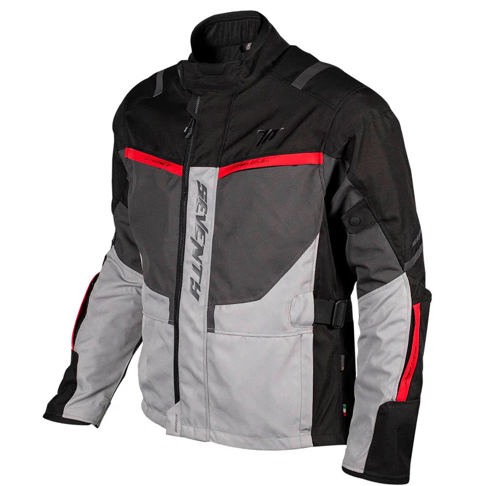 Seventy SD-JR83 Tonale Negro Gris Rojo - Chaqueta Moto de Invierno para Hombre Seventy SD-JR83 Tonale Gris Rojo - Chaqueta Moto de Invierno para Hombre - Imagen 1