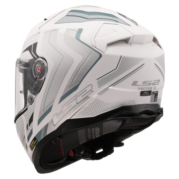 Casco LS2 Vector II Alizer FF811 Blanco Plata Mate - Imagen 5