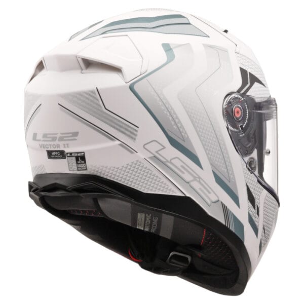 Casco LS2 Vector II Alizer FF811 Blanco Plata Mate - Imagen 4