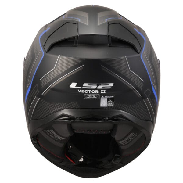 Casco LS2 Vector II Alizer FF811 Negro Azul Mate - Imagen 6
