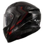 Casco LS2 Vector II Alizer FF811 Negro Rojo - Imagen 5