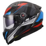 Casco LS2 Vector II Carbon Savage FF811 Blanco Azul Rojo - Imagen 2