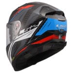 Casco LS2 Vector II Carbon Savage FF811 Blanco Azul Rojo - Imagen 4