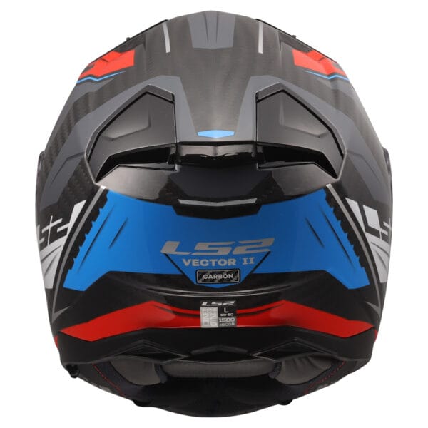 Casco LS2 Vector II Carbon Savage FF811 Blanco Azul Rojo - Imagen 6
