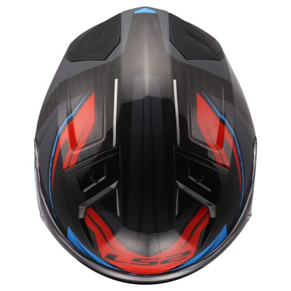 Casco LS2 Vector II Carbon Savage FF811 Blanco Azul Rojo - Imagen 5