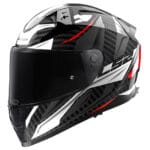 Casco LS2 Vector II Carbon Savage FF811 Blanco Rojo