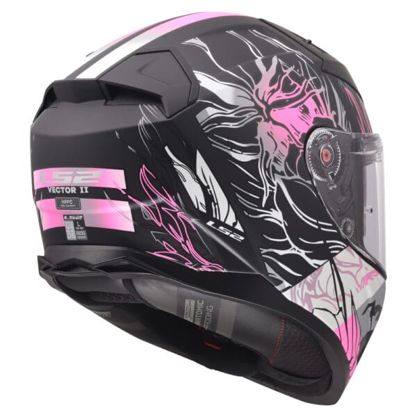 Casco LS2 Vector II Darflo FF811 Negro Rosa Mate - Imagen 4
