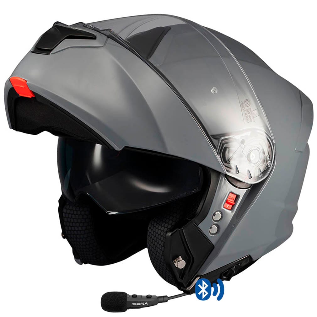 Casco MT Genesis SV Pure Solid Grey Bluetooth Sena MT Genesis SV Pure A12 N Grey Bluetooth Sena - Imagen 1