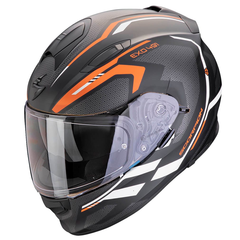 Casco Scorpion Exo-491 Kripta Orange A Scorpion Exo-491 Kripta Naranja Mate - Imagen 1