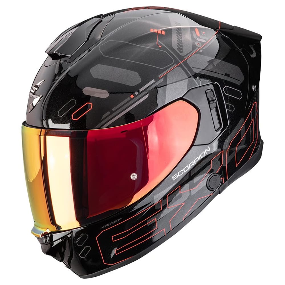 Casco Scorpion Exo 530 Air Fond Black Red Scorpion Exo-530 Air Fond Negro Rojo - Imagen 1