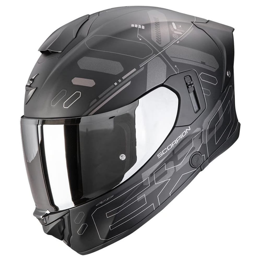 Casco Scorpion Exo 530 Air Fond Matt Black Silver Scorpion Exo-530 Air Fond Negro Mate - Imagen 1