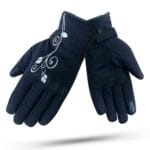 Degend Lady 1 Negro Blanco - Guantes Moto de Invierno