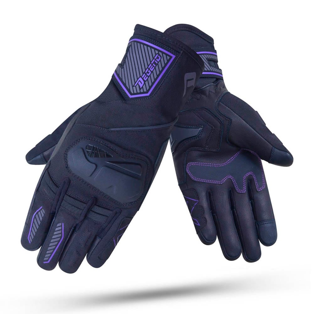 Guantes Degend Tide Violeta - Guantes Invierno Mujer Degend Tide Lady Violeta - Guantes Moto de Invierno - Imagen 1