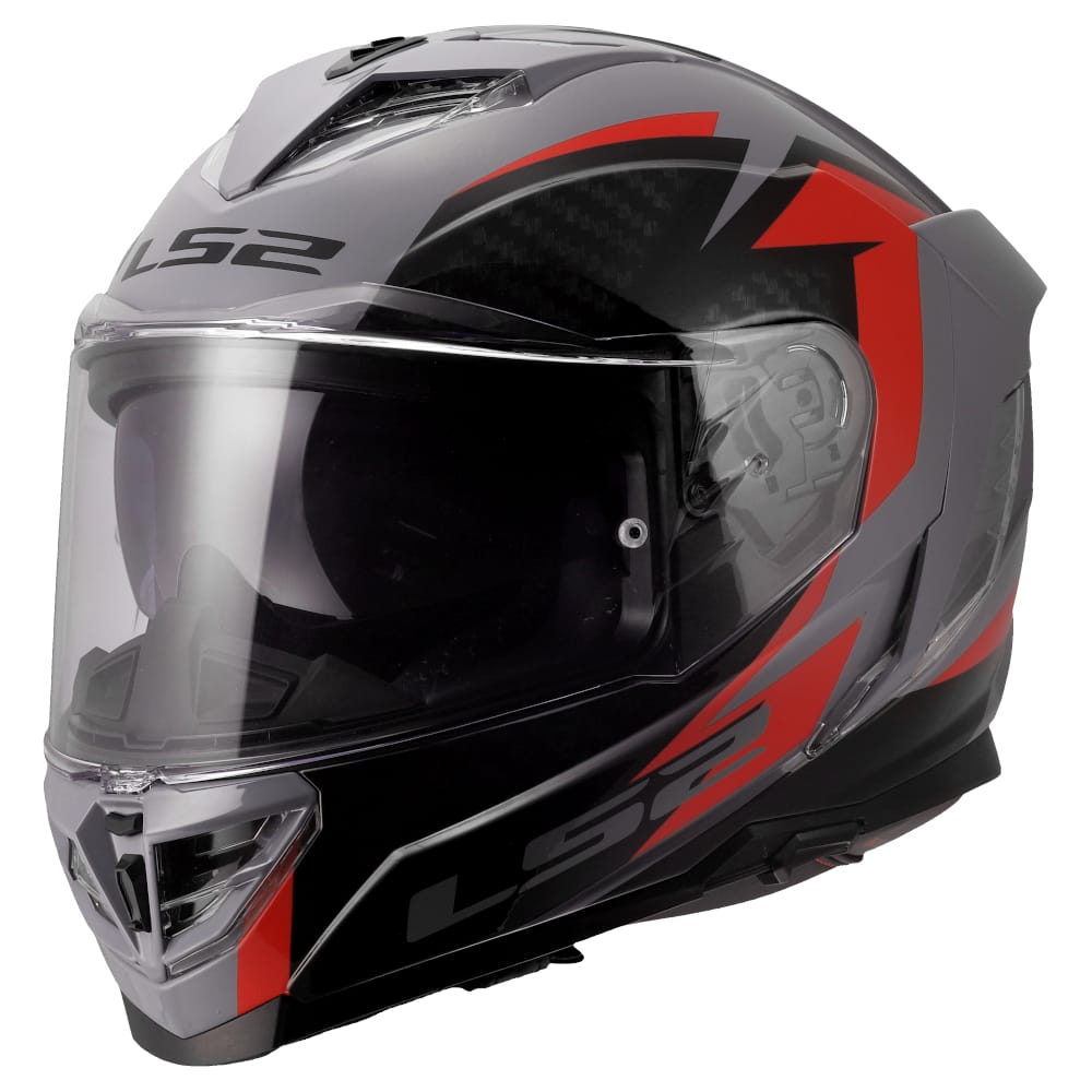 casco ls2 ff818 storm iii dynamo gris rojo Casco LS2 FF818 Storm III Dynamo Rojo - Imagen 1
