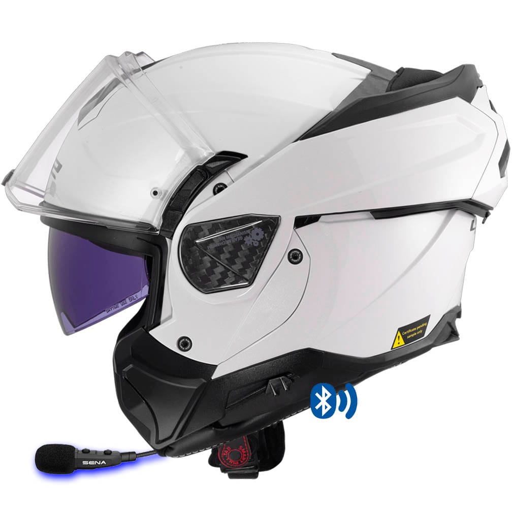 casco ls2 ff910 advant ii solid blanco bluetooth intercom-1 Casco LS2 FF910 Advant II Solid Blanco Bluetooth Sena - Imagen 1